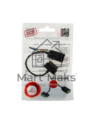 Кабель Gembird/Cablexpert A-OTG-AF30P-001 Кабель USB 2.0 OTG, USBAF/BM30pin, для планшетов Samsung, 0.15м, пакет