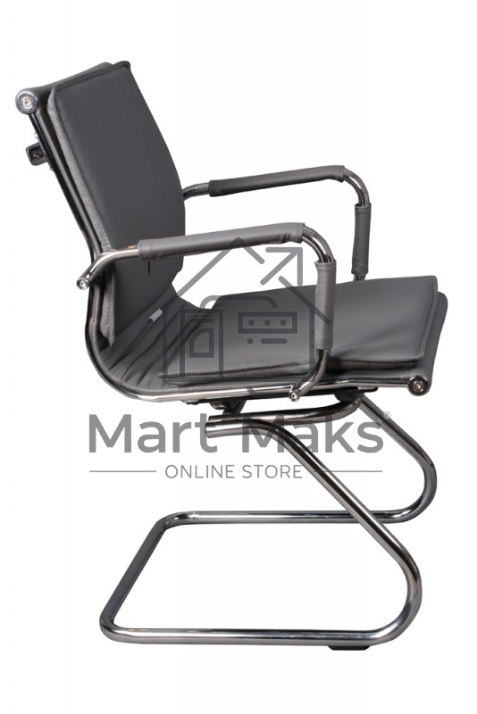 Кресло компьютерное Бюрократ CH-993-Low-V/grey серый, низкая спинка, искусственная кожа