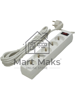 Сетевой фильтр Defender ES, 5.0 м, 5 розеток белый