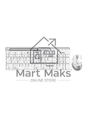 Комплект клавиатура + мышь A4Tech Fstyler FB2535C клав:белый/серый мышь:белый/серый USB беспроводная Bluetooth/Радио slim