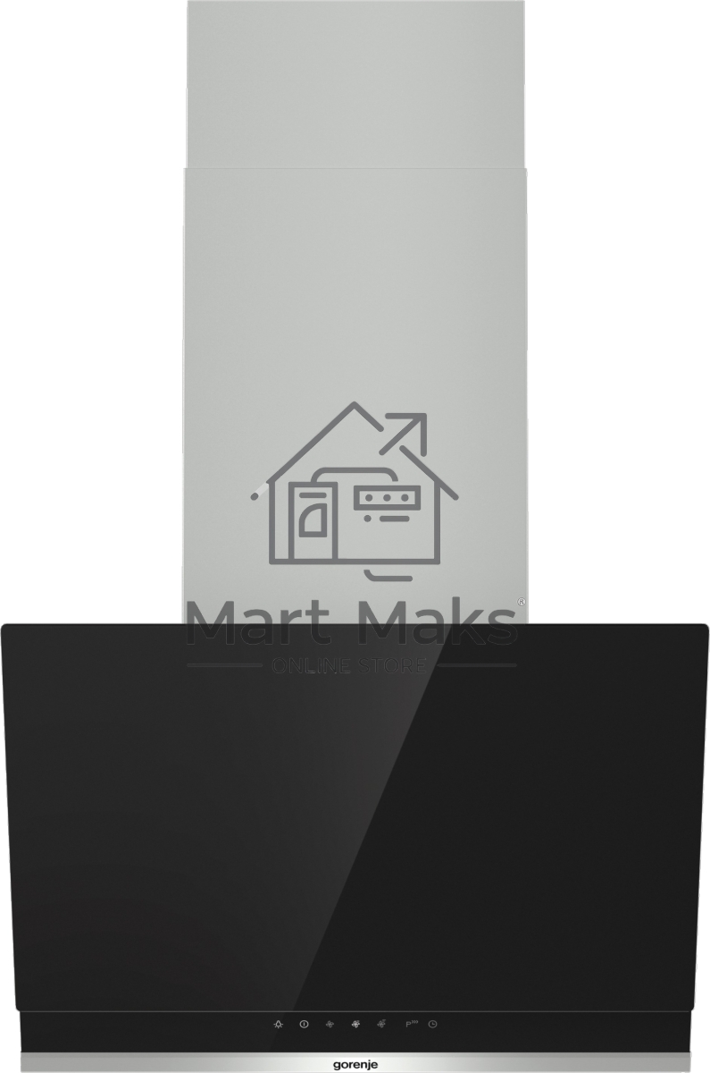 Вытяжка наклонная Gorenje WHI649X21P черный/серебристый, 60 см, 740 куб. м/ч, 67 дБ