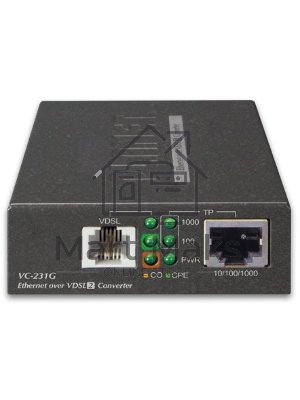 Конвертер Ethernet в VDSL2 VC-231G, внешний БП 1-Port 10/100/1000T Ethernet to VDSL2 Converter -30a profile w/ G.vectoring, RJ11