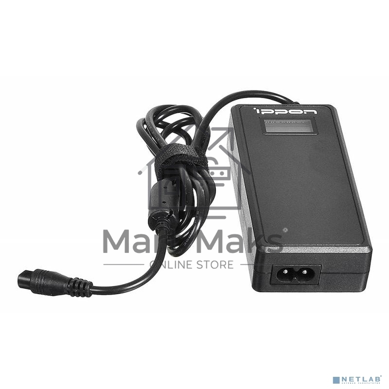 Блок питания Ippon D65U автоматический 65W 15V-19.5V 8-connectors 1.5A 1xUSB 2.1A от бытовой электросети LСD индикатор