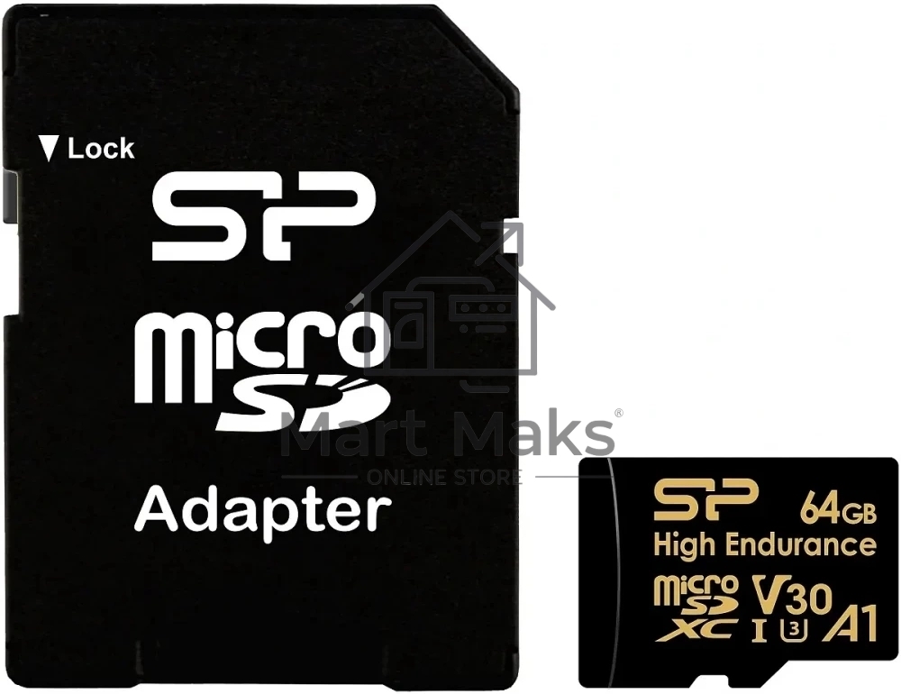 Флеш карта microSD 64GB Silicon Power microSDHC Class 10 UHS-I A1 V30 U3 (SD адаптер) 100MB/s
