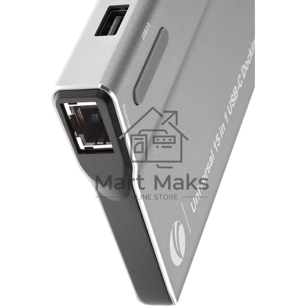 Адаптер VCOM TypeC -->3*USB3.0+2*USB2.0+VGA+RJ45+SD+TF+AUD+HDMI+DP+2*USB3.1 Data+PD