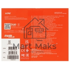 Накопитель SSD ADATA XPG MARS 980 BLADE, 4Tb, PCIe 5.0 x4, M.2 2280, NVMe, R/W 14000/13000 3D-NAND