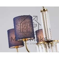 Люстра Ambrella light LH71271/5 BS/DB латунь/темно синий E14/5 max 40W D650*840