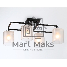 Светильник Ambrella light TR303222/4 BK/CH/FR черный/хром/белый матовый E27*4 max 60W 530*290*220