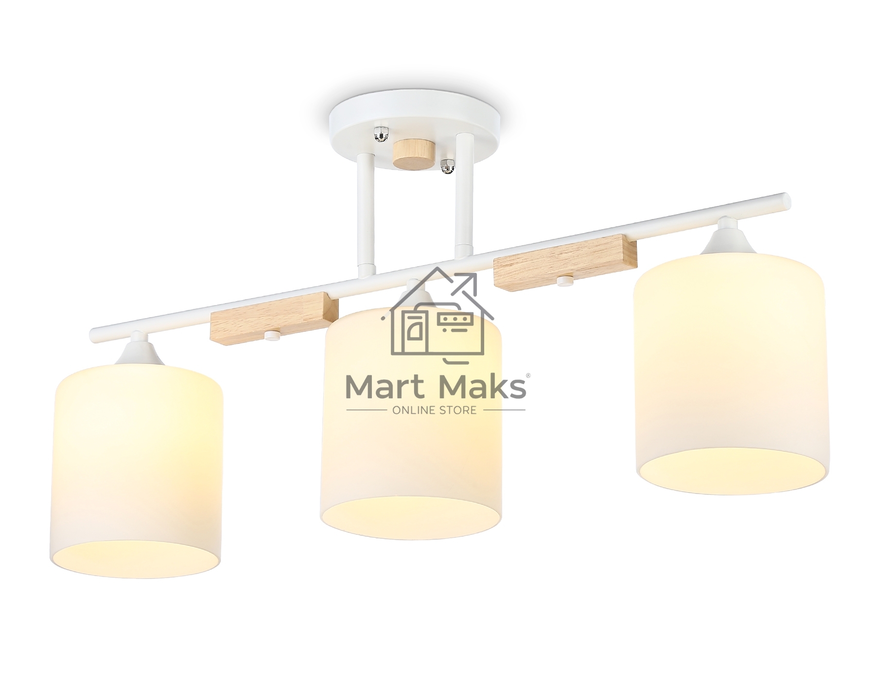 Светильник Ambrella light TR9546/3 WH/FR белый/белый матовый E27/3 max 40W 595*115*280