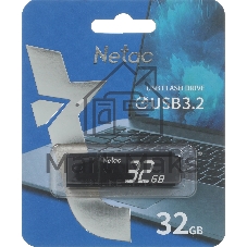 Флешка USB Netac U351 (NT03U351N-032G-32BK), 32Gb, USB 3.0, R/W 110/45, черный