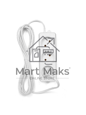 Удлинитель Гарнизон EL-E3-W-3, 3 розетки допустимый ток 6А, длина 3м.