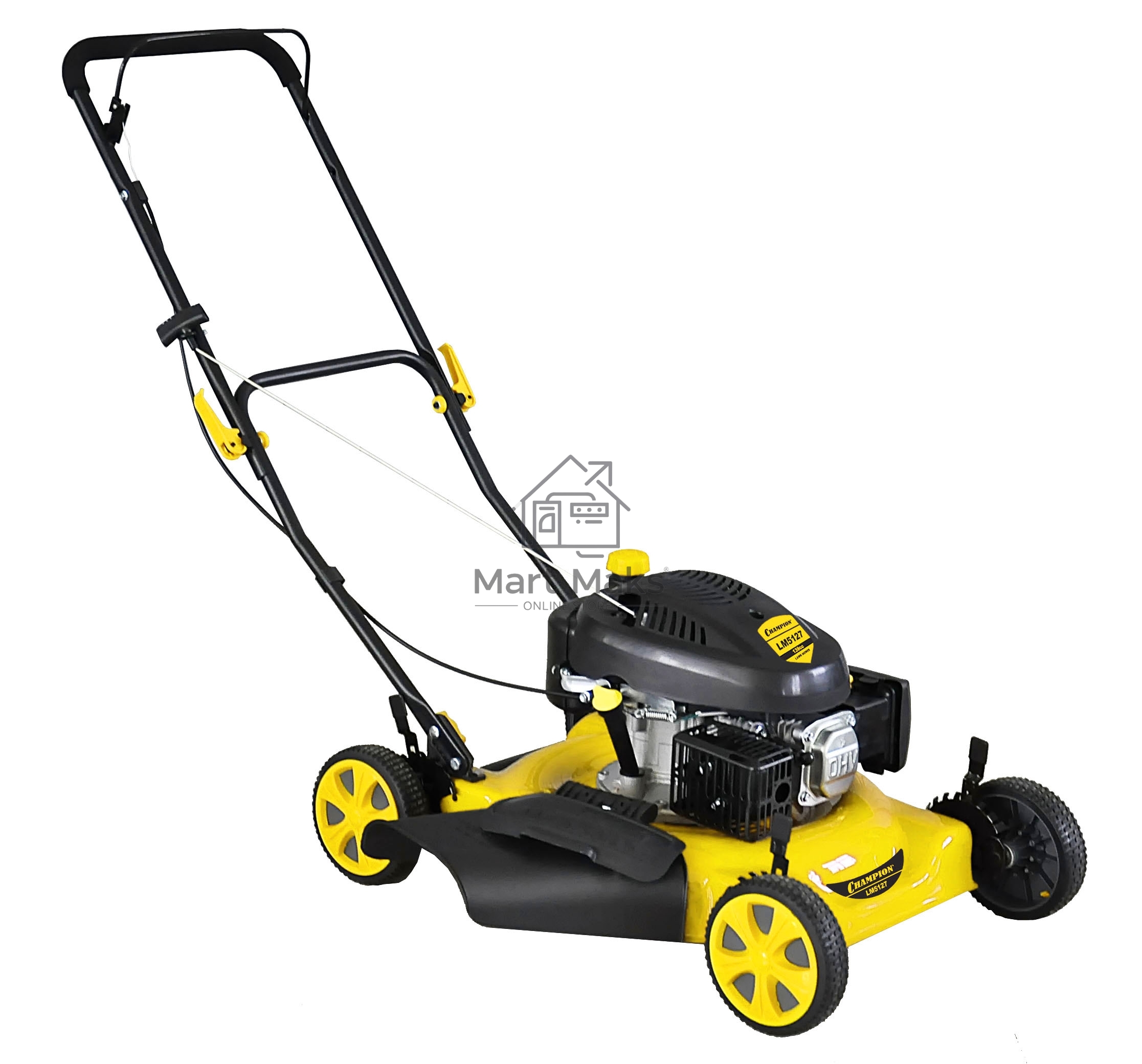 Газонокосилка бензо Champion LM51273.5лс 139см3 шир.51см выс.28-74мм выброс вправо 25кг