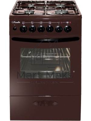 Плита комбинированная Лысьва ЭГ 401 МС-2у коричневый, конфорок 4 газовых, духовка 57 л, 50 см x 84 см x 60 см