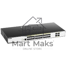 Коммутатор D-Link DGS-3000-28XS/B1A, 24×1 Гбит/с SFP + 4×10 Гбит/с SFP+, управляемый