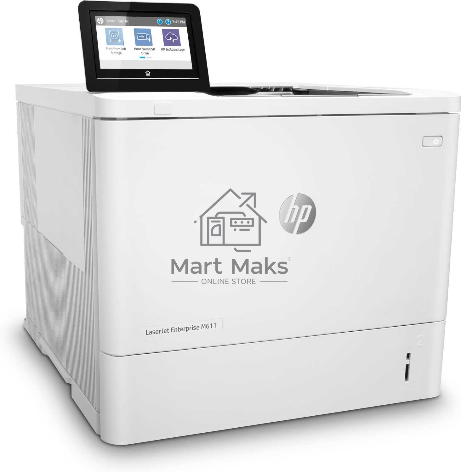Принтер лазерный HP LaserJet Enterprise M611dn (7PS84A), A4, ч/б, печ. до 61 стр/мин., 1200 x 1200 dpi, USB, RJ-45