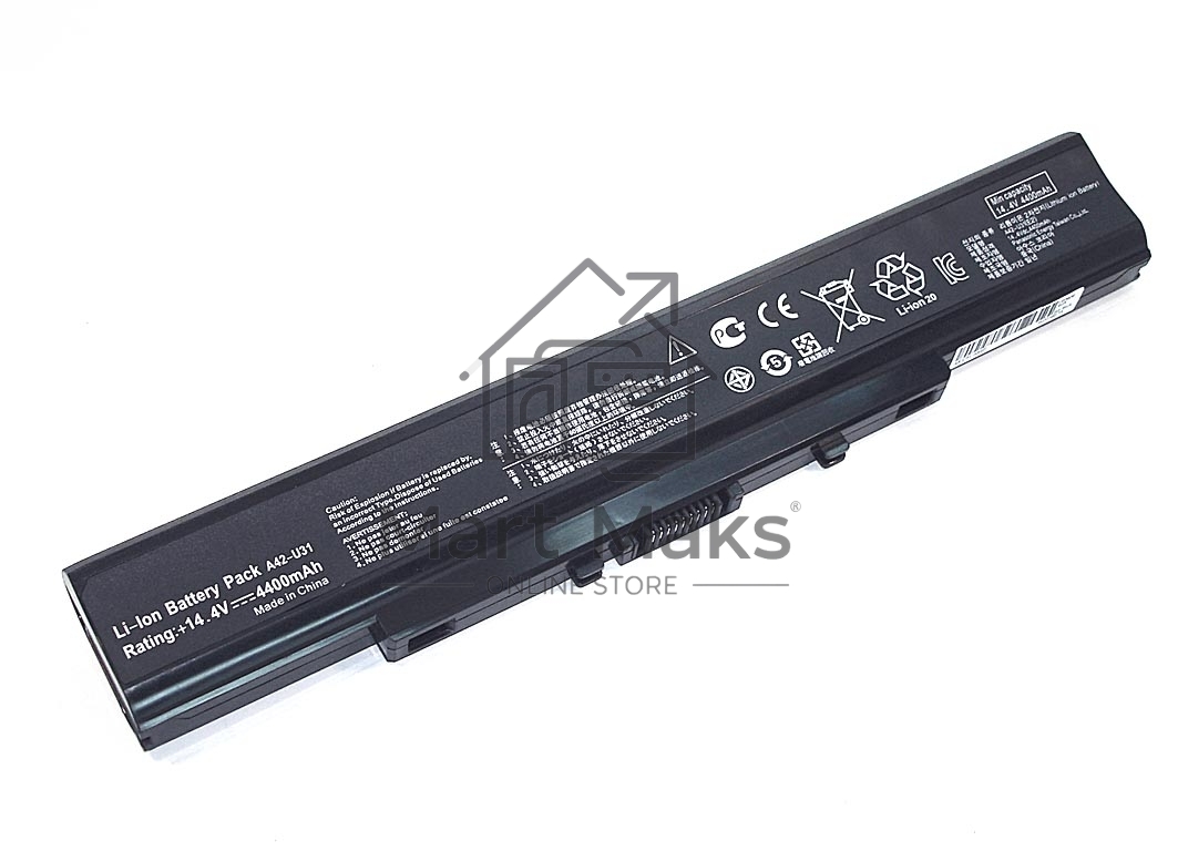 Аккумуляторная батарея для ноутбука Asus U31 14.4V 5200mAh OEM черный
