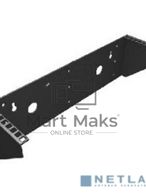 Кронштейн телекоммуникационный настенный вертикальный 3U, черный КНО-В-3U-9005