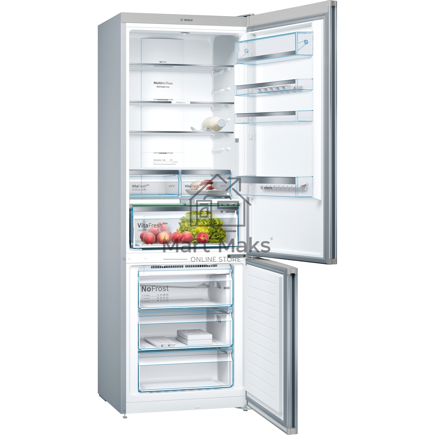 Холодильник Bosch KGN49LB30U черный двухкамерный 330/105л морозилка снизу, No Frost