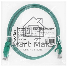 Патч-корд Suprlan 10-0157 UTP RJ-45 вил.-вилка RJ-45 cat.5e 1м зеленый LSZH 24AWG