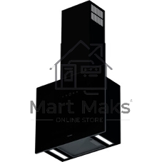 Вытяжка кухонная вертикальная Krona AURA 600 FRAME BLACK S черный с прозрачным кантом