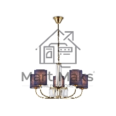 Люстра Ambrella light LH71271/5 BS/DB латунь/темно синий E14/5 max 40W D650*840