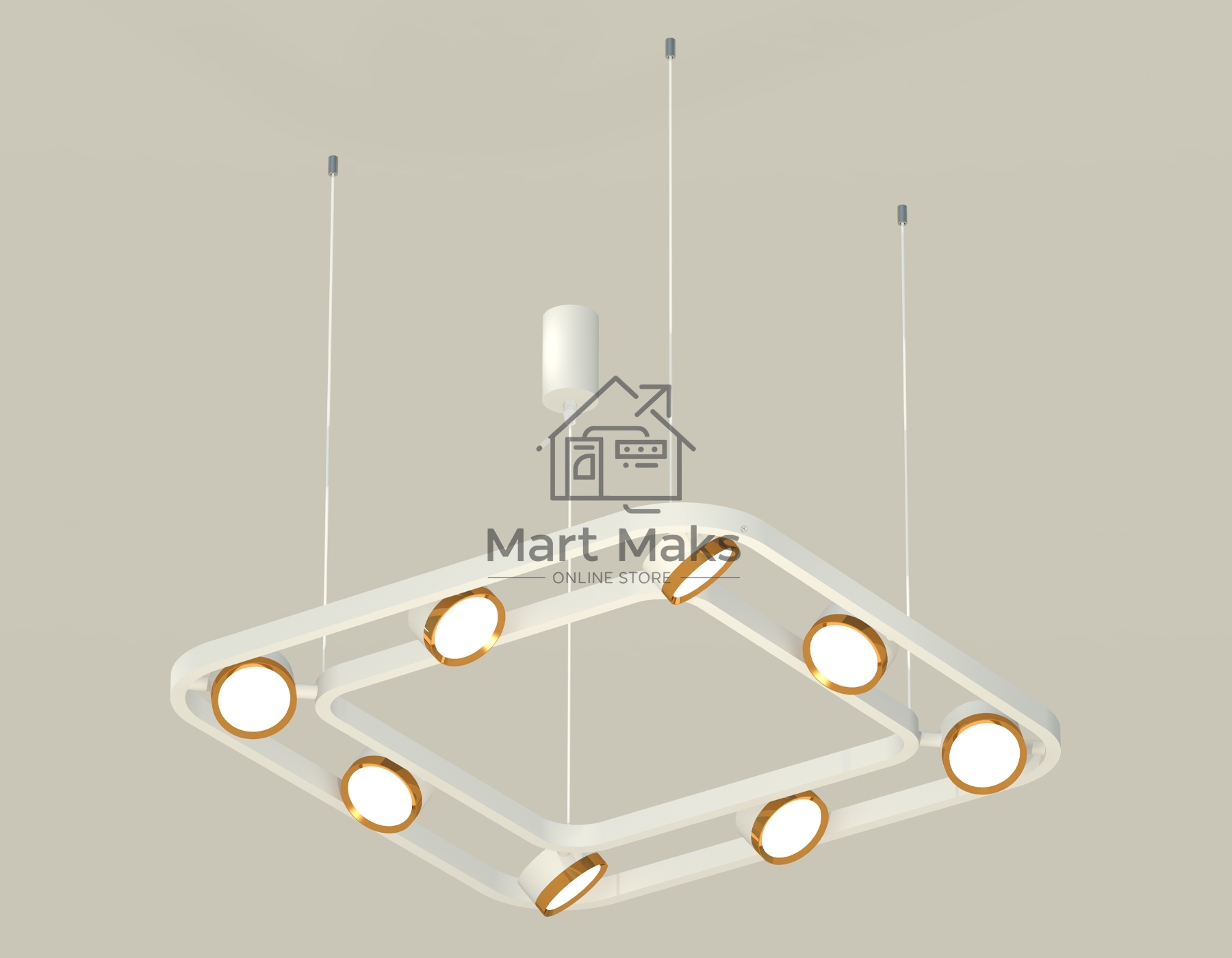 Светильник Ambrella light XB9177102/8 SWH/PYG белый песок/золото желтое полированное GX53 (C9177, N8124)