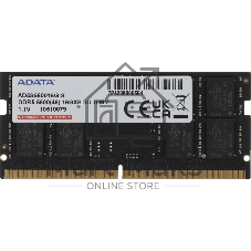 Оперативная память A-Data, DDR5, 16GB (1x16 GB), 5600 MHz, CL46, SO-DIMM
