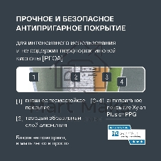 Сковорода Rondell Kontur RDA-1486, 24 см, с крышкой, графитовый