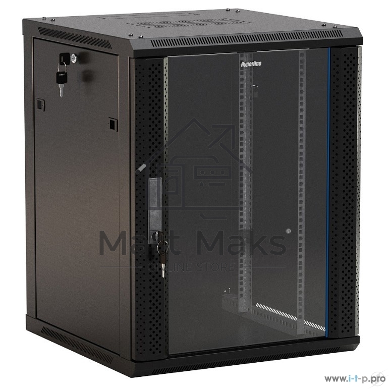 Монтажный шкаф Hyperline TWB-0945-GP-RAL9004 Шкаф настенный 19-дюймовый (19