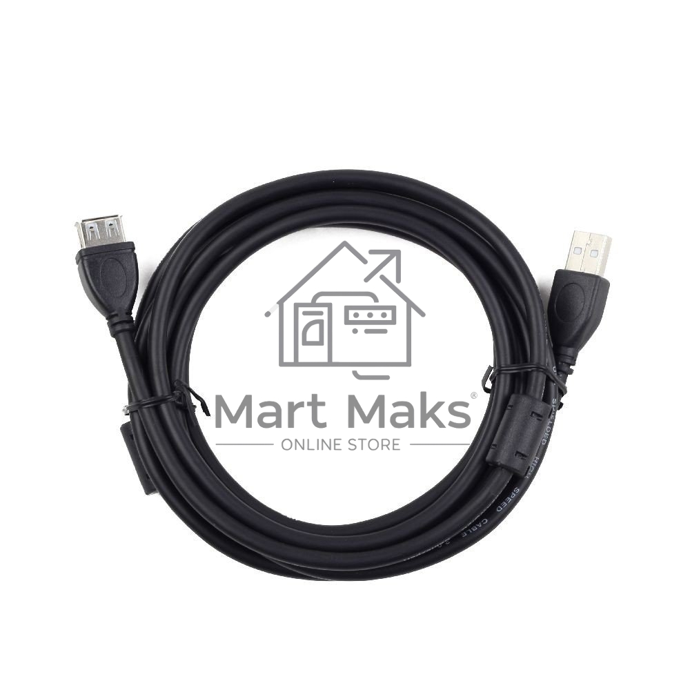 Кабель Gembird/Cablexpert CCF2-USB2-AMAF-10 USB 2.0 Pro AM/AF, 3м, экран, 2феррит.кольца, черный, пакет