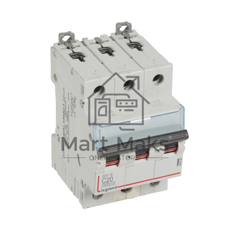 Выключатель автоматический модульный 3п C 20А 6кА DX3-E Leg 407292