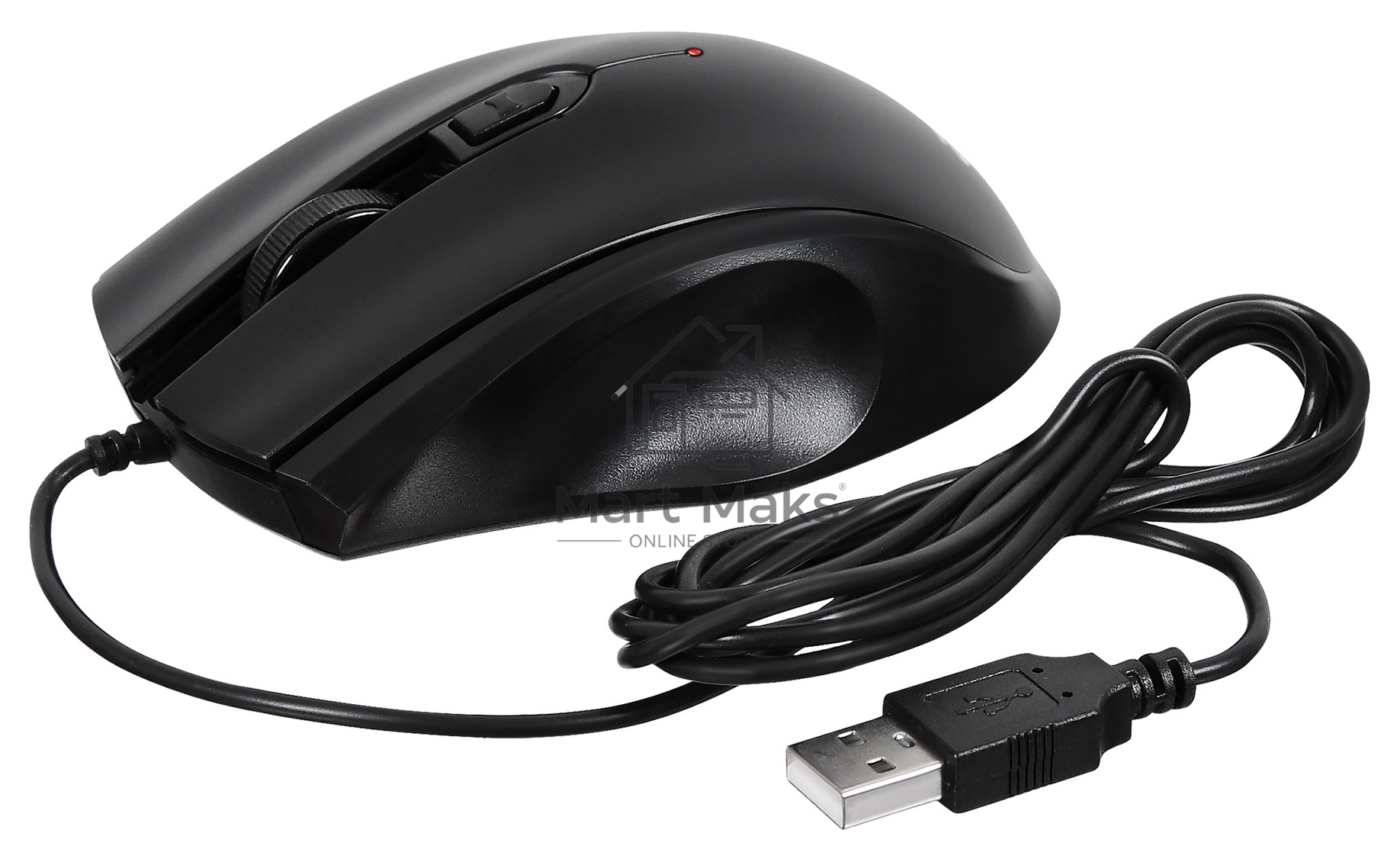 Мышь проводная Acer OMW020 черный, 1600 dpi, USB, кнопки - 4