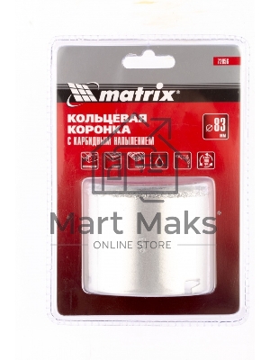 Коронка Matrix кольцевая с карбидным напылением, 83 мм