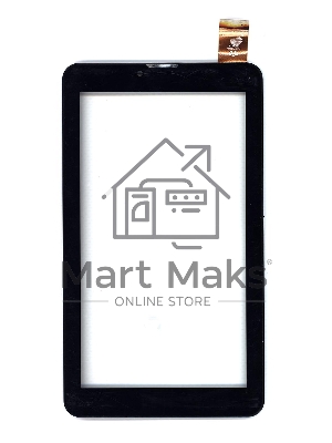 Сенсорное стекло (тачскрин) для Irbis TG71. черное с рамкой