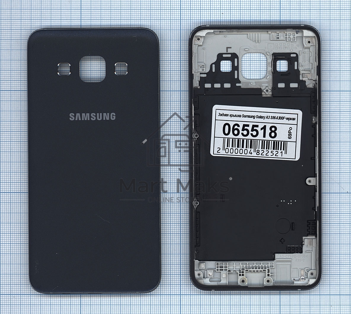 Задняя крышка для Samsung Galaxy A3 SM-A300F  черный