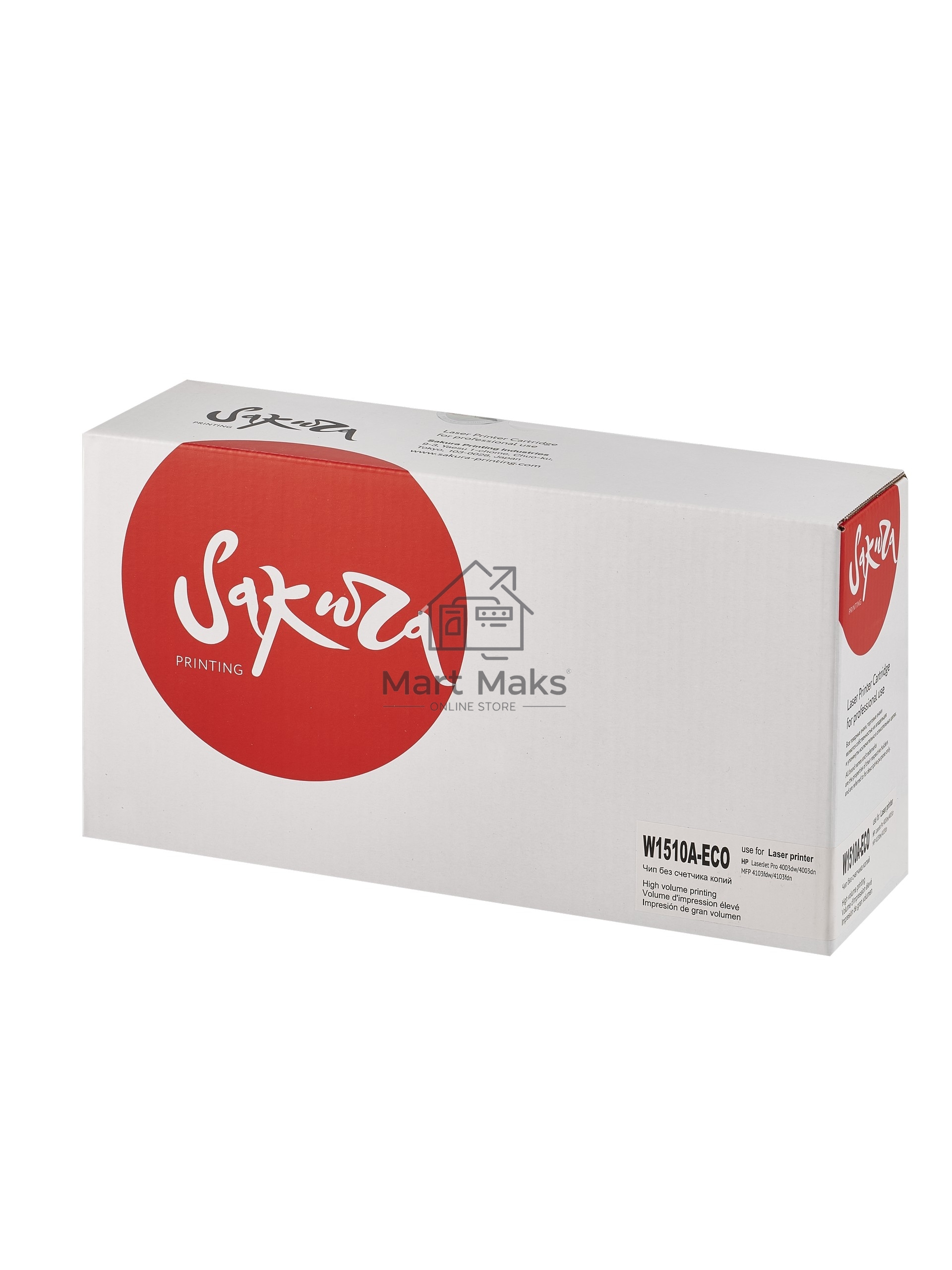 Картридж Sakura W1510A ECO для HP 4003dw/4003dn/4103fdw/4103fdn, черный, 3050 к. (чип без счетчика копий)
