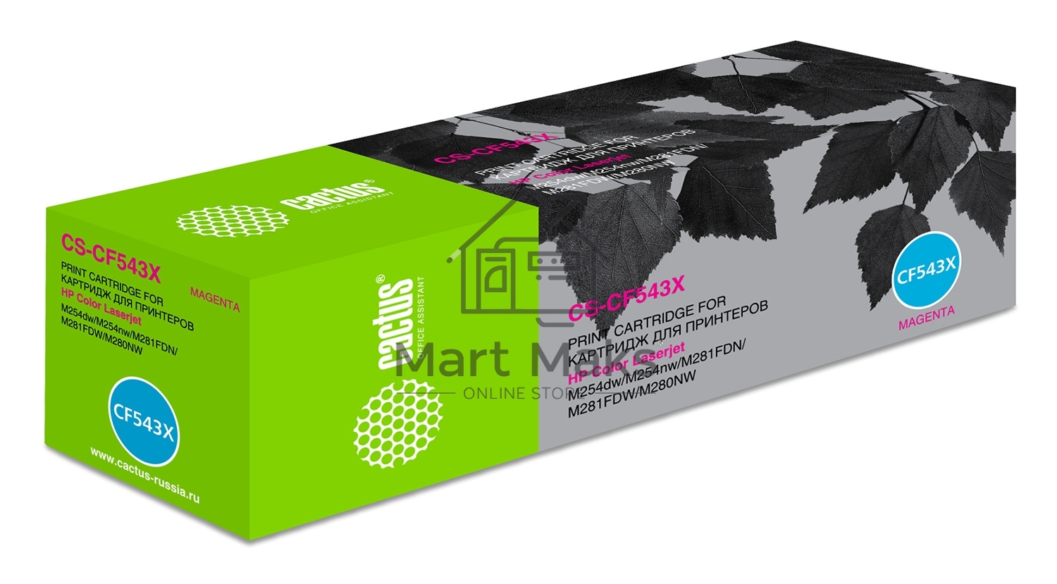Картридж лазерный Cactus CS-CF543X пурпурный (2500стр.) для HP LJ M254dw/ M280nw/M281fdn