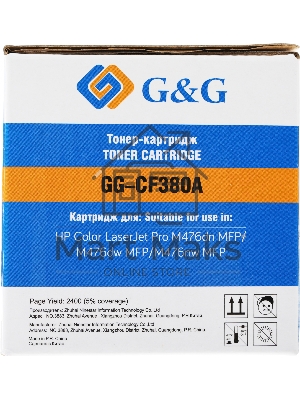 Картридж лазерный G&G GG-CF380A черный (2400стр.) для HP LJ Pro M476dn/M476nw/M476dw