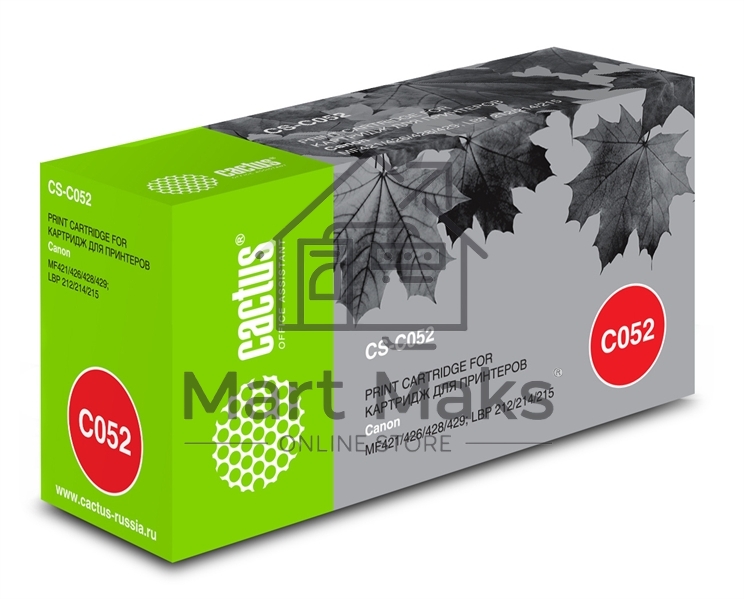 Картридж лазерный Cactus CS-C052 черный (3100 стр.) для Canon MF421/426/428/429/LBP 212/214/215