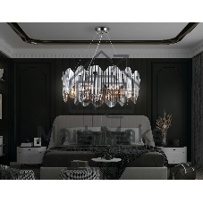 Светильник Ambrella light LH31203/8 SN/SM сатин никель/дымчатый E14*8 max 40W D650*270