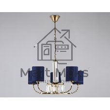 Люстра Ambrella light LH71271/5 BS/DB латунь/темно синий E14/5 max 40W D650*840