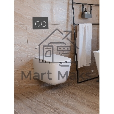 Инсталляция с унитазом комплект BAU IDEAL 6 в 1: унитаз подвесной безободковый торнадо Bau Dream 51х35, быстросъемное сиденье микролифт, кнопка смыва BAU Round Gun gray, серый металлик