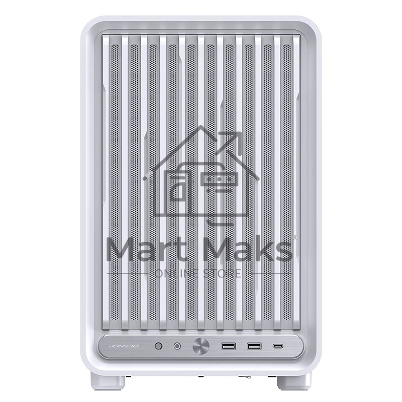 Корпус без блока питания JONSBO D33, Mini-Tower, TG, no fan, 2xUSB-A 3.0 + 1xUSB-C 3.2, mATX, mITX White