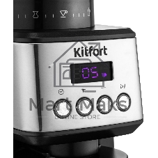 Кофемолка Kitfort КТ-790 180Вт сист.помол.:жернова вместим.:320гр нержавеющая сталь/черный