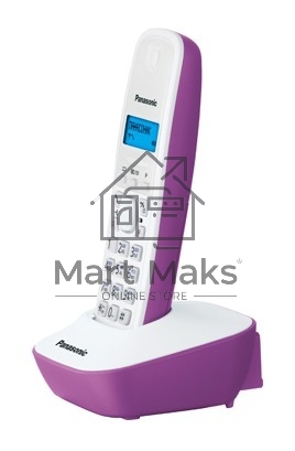 Телефон беспроводной (DECT) Panasonic KX-TG1611RUF (сиреневый) АОН, Caller ID,12 мелодий звонка,подсветка дисплея,поиск трубки