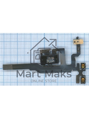 Шлейф аудио-разъема для iPhone 4S черный