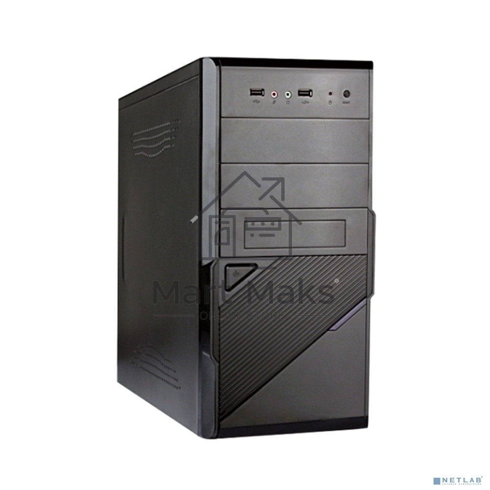 Компьютерный корпус Exegate EX284022RUS Minitower BA-201 Black, mATX, <без БП>, 2*USB, Audio