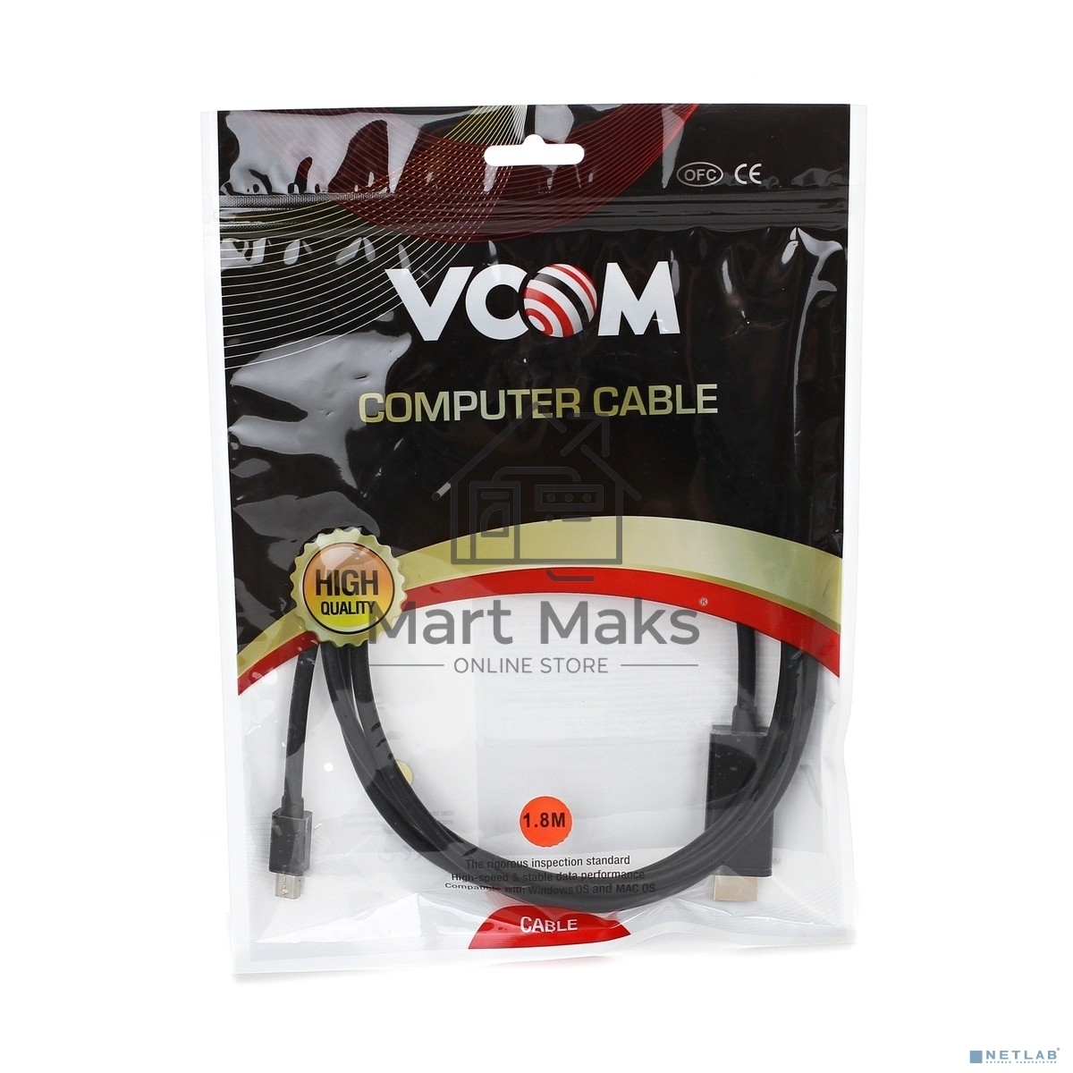 Кабель-переходник Mini DP M to HDMI M 1.8m VCOM (CG695)