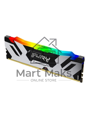 Оперативная память Kingston Fury Renegade, DDR5, 16Gb (1x16Gb), 6400MHz, CL32, DIMM, с радиатором, RGB, серебристый/черный