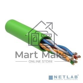 Кабель связи витая пара U/UTP, кат.5E, 4 пары 24AWG solid, 305м, LSZH, зеленый Кабель связи витая пара U/UTP, кат.5E, 4 пары 24AWG solid, 305м, LSZH, зеленый